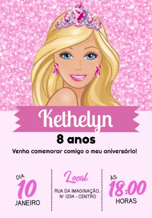 Invitación de cumpleaños Princesas – Estático – Convites Personalizados