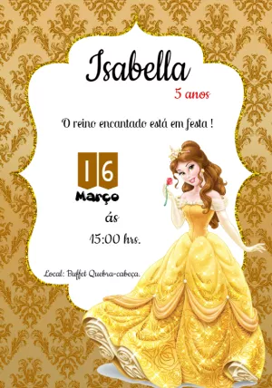 Invitación de cumpleaños Princesas – Estático – JANIS