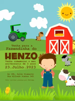 Animals Birthday Invitation – Static – Querido Convite