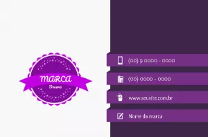 Cartão de Visita Roxo Profissional para Editar Online