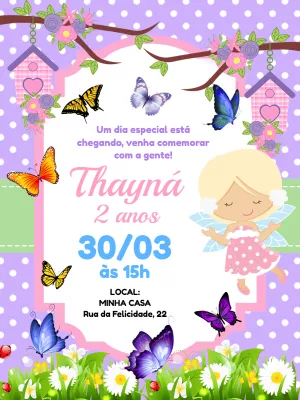 Invitación de cumpleaños Jardín encantado – Estático – Pedro Henrique