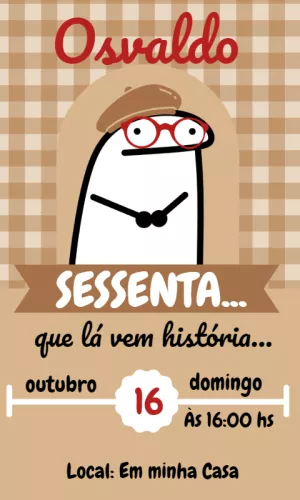 Convite de Aniversário Flork Meme Engraçado para Editar Online