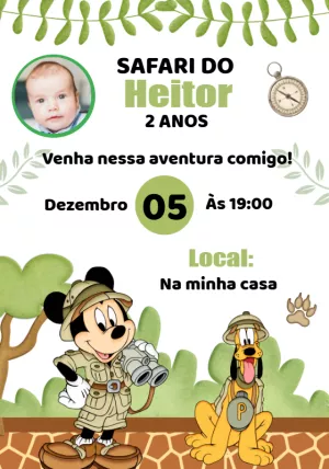 Safari Birthday Invitation – Static – Convites e Artes Digitais