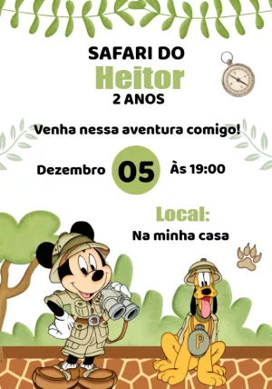 Safari Birthday Invitation – Static – Convites e Artes Digitais