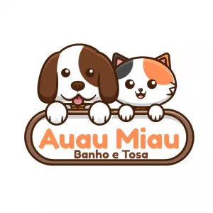 Logo Pet Shop com Cachorro e Gato para Editar Online