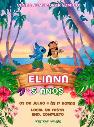 Stitch Birthday Invitation – Static – Jonathan Fiuza