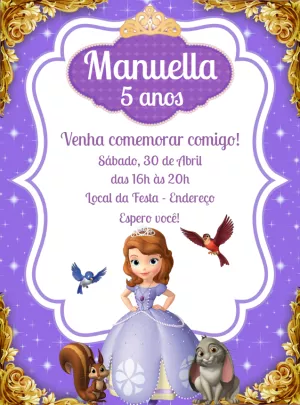 Invitación de cumpleaños Princesas – Estático – Decore Arte