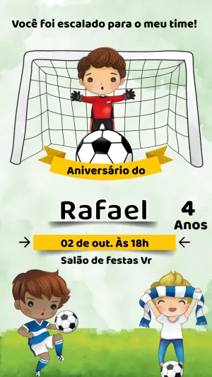 Soccer Birthday Invitation – Static – Marielson