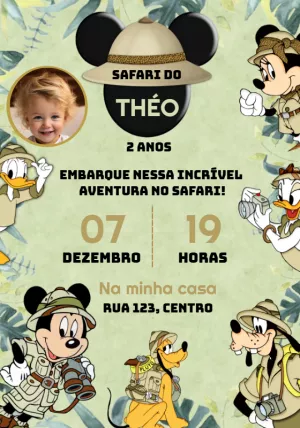 Safari Birthday Invitation – Static – Convites e Artes Digitais