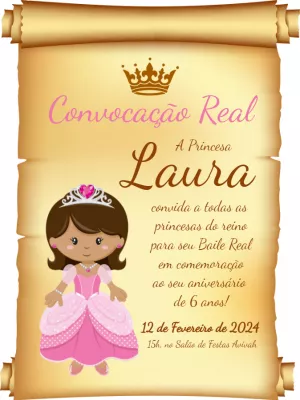 Invitación de cumpleaños Princesas – Estático – Querido Convite