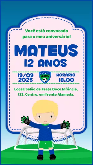 Soccer Birthday Invitation – Static – Idesign Personalizados