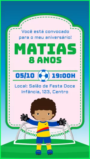 Soccer Birthday Invitation – Static – Idesign Personalizados
