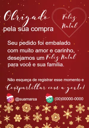 Cartão de Agradecimento de Natal para Clientes para Editar Online