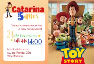 Invitation d'anniversaire Toy Story – Statique – ig: @illustragio