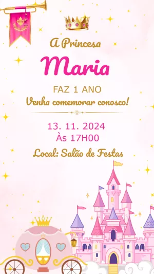 Invitación de cumpleaños Princesas – Estático – Criativa Sant