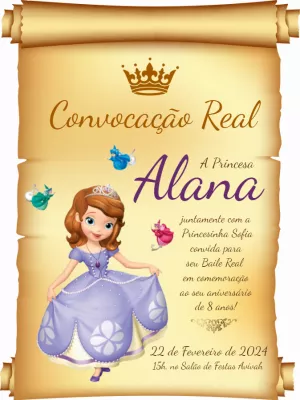 Invitación de cumpleaños Princesas – Estático – Querido Convite