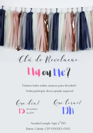 Invito gender reveal – Statico – Wolf Designer