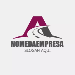 Logotipo com Letra A e Estrada para Editar Online