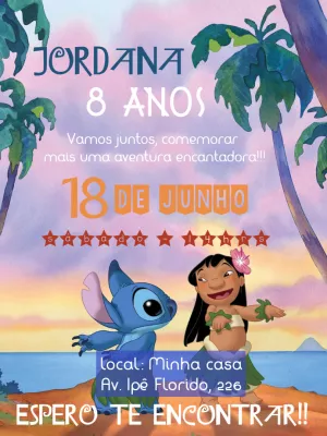 Stitch Birthday Invitation – Static – ig: @illustragio