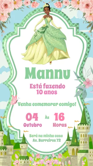 Invitación de cumpleaños Princesas – Estático – Gisele