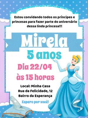 Invitación de cumpleaños Princesas – Estático – Pedro Henrique
