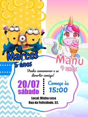 独角兽生日邀请函 – 静态 – Pedro Henrique