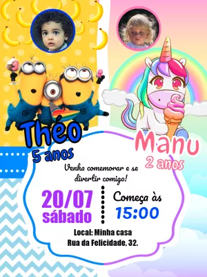 独角兽生日邀请函 – 静态 – Pedro Henrique