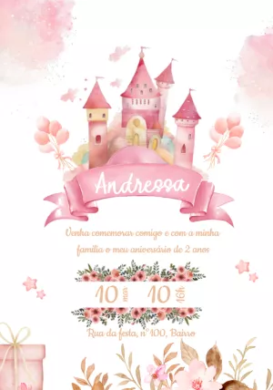 Invito di compleanno Principesse – Statico – Beatriz Lopes dos Anjos
