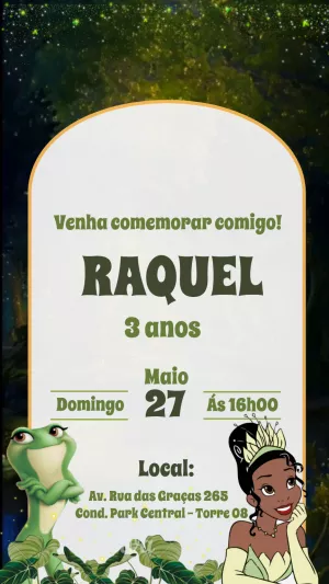 Invitación de cumpleaños Princesas – Estático – Gisele