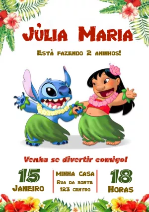 Stitch Birthday Invitation – Static – Lovers studio