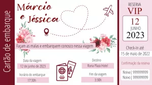 婚礼邀请函 – 静态 – Bárbara Claudino