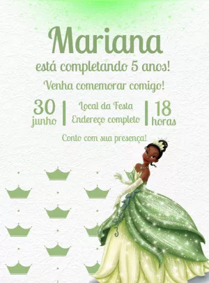 Invitación de cumpleaños Princesas – Estático – Decore Arte