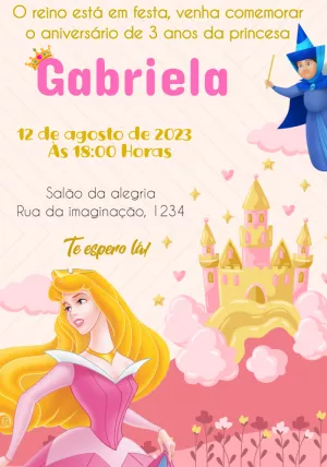 Invitación de cumpleaños Princesas – Estático – Convites Personalizados
