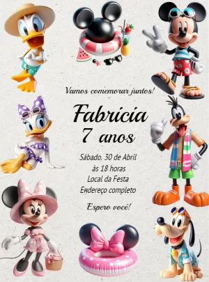 Mickey Mouse Birthday Invitation – Static – Decore Arte