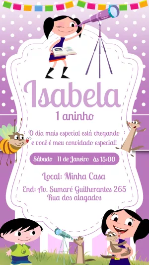 Convite de Aniversário Show da Luna para Editar Online