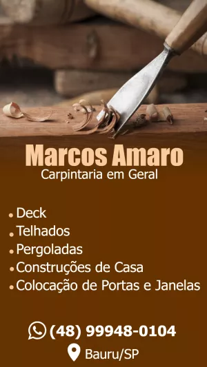 Cartão de Visita Carpintaria Profissional para Editar Online