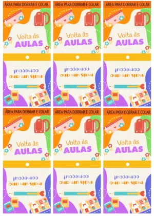 Capa para Pirulito Volta às Aulas Editável para Imprimir