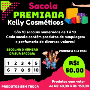 Flyer Sacola Premiada Cosméticos para Editar Online
