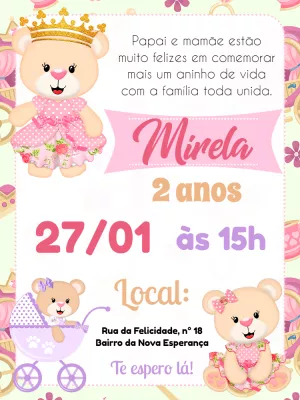 Invitación de cumpleaños Princesas – Estático – Pedro Henrique