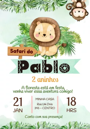 Safari Birthday Invitation – Static – Jotta