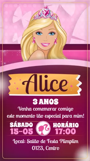 Invitación de cumpleaños Princesas – Estático – Idesign Personalizados