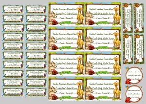 Etiqueta Escolar Safari: Kit Editável para Imprimir