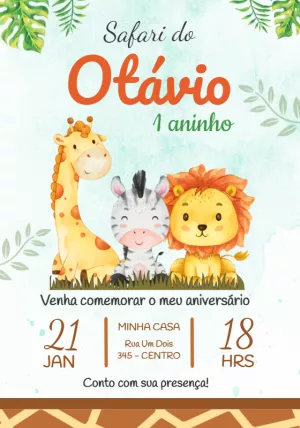 Safari Birthday Invitation – Static – Jotta