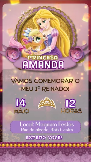 Invito di compleanno Rapunzel – Statico – Felicity Artes