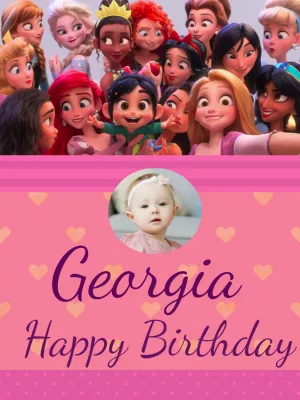 Invitación de cumpleaños Princesas – Estático – Gley Leobas