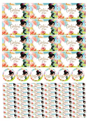 Kit Etiqueta Escolar Vanellope Detona Ralph para Editar