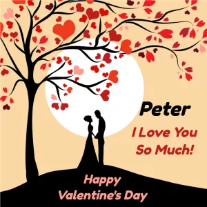 Romantic Valentine's Day Card to Edit Online