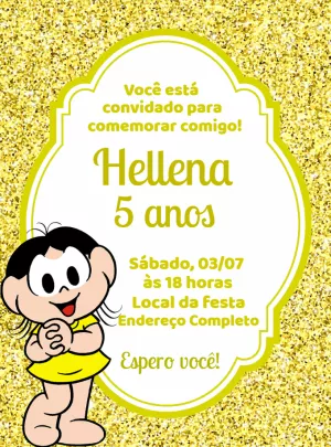 Turma da Mônica Birthday Invitation – Static – Decore Arte