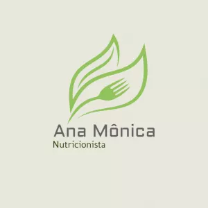 Logo Editável para Nutricionista com Folhas para Editar