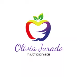 Logo Nutricionista com Maçã Colorida para Editar Online
